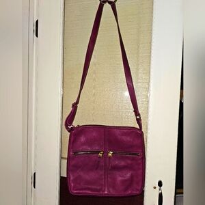 Fossil Crossbody Handbag, Purple, 11 x 15in